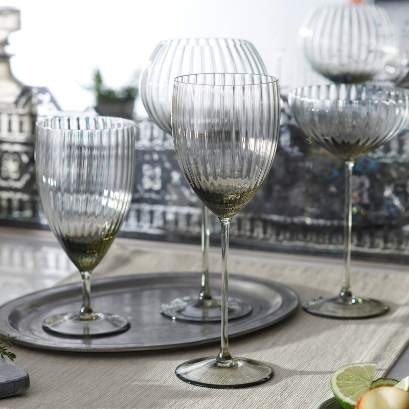 Quinn Crystal White Wine Glass, Rose