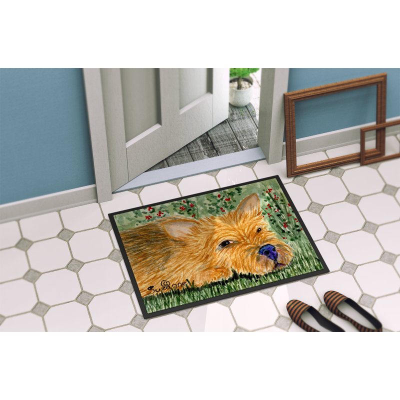 Tapis d'intérieur antidérapant Norwich Terrier, Rectangle 2 pi x 3 pi