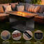 Foyer de table au propane de 42 pouces et 50 000 BTU certifié CSA - Pour patio / terrasse / jardin, avec couvercle et pierre de lave