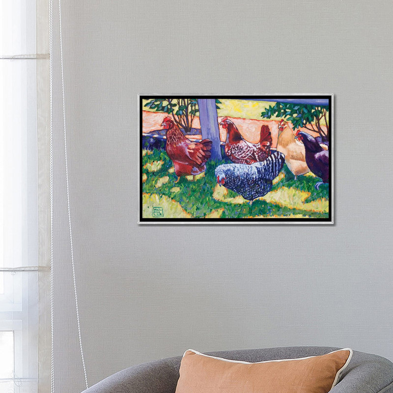 «Shadow Girls» par Stacey Neumiller - reproduction d'art, Aucun mat, Toile avec cadre argenté, H 18 po x l 26 po x P 1,5 po