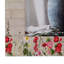Cadre photo décoratif avec bordure florale - Cadre photo rectangulaire pour décor de bureau ou de table d'appoint - Ivoire et vert-2079067351
