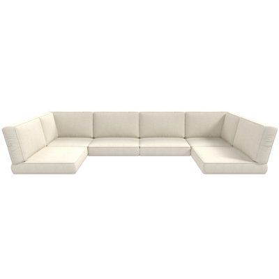 Outdoor Furniture Replacement Cushions for 6 Seat Patio Rattan Wicker Sectional Conversation Sofa Set, 14-Piece Cushions Set