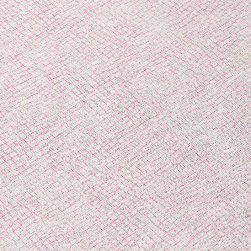 Pink Flat Woven Synthetic Washable Area Rug 46" x 30"