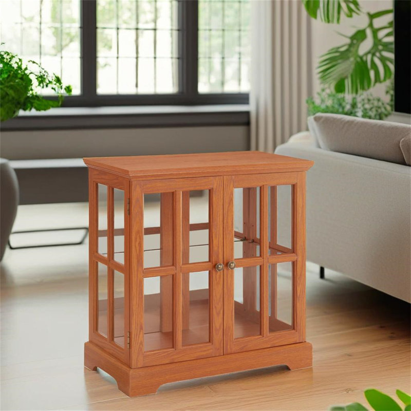 Vitrine à DEL avec tablettes réglables et portes grillagées