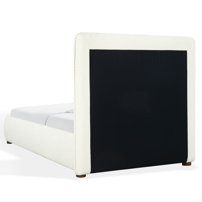 Callahan Upholstered Bed, Full, Ivory Boucle