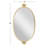 Black Metal Swivel Oval Room Wall Mirror, 15" x 7" x 29"-1372640830