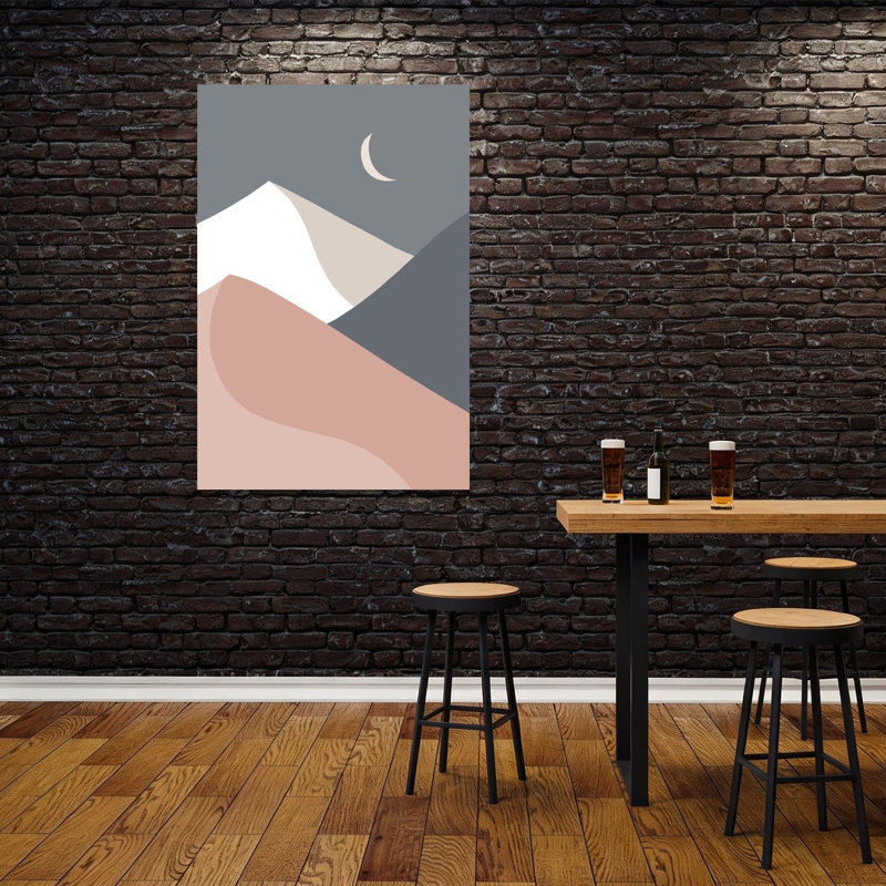 Reproduction d'art mural, paysage serein, désert moderne et paisible, H 60 po x l 40 po