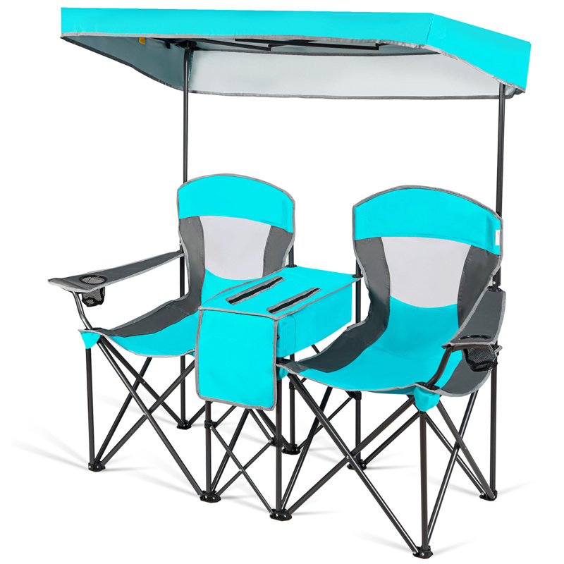 Banc de camping pliant Corinth, Turquoise
