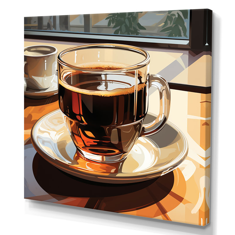Crisp Espresso Elegance Coffee - Art mural café, H 16 po x l 16 po x P 1 po