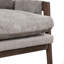 Fauteuil d'appoint moderne en velours gris-884735519