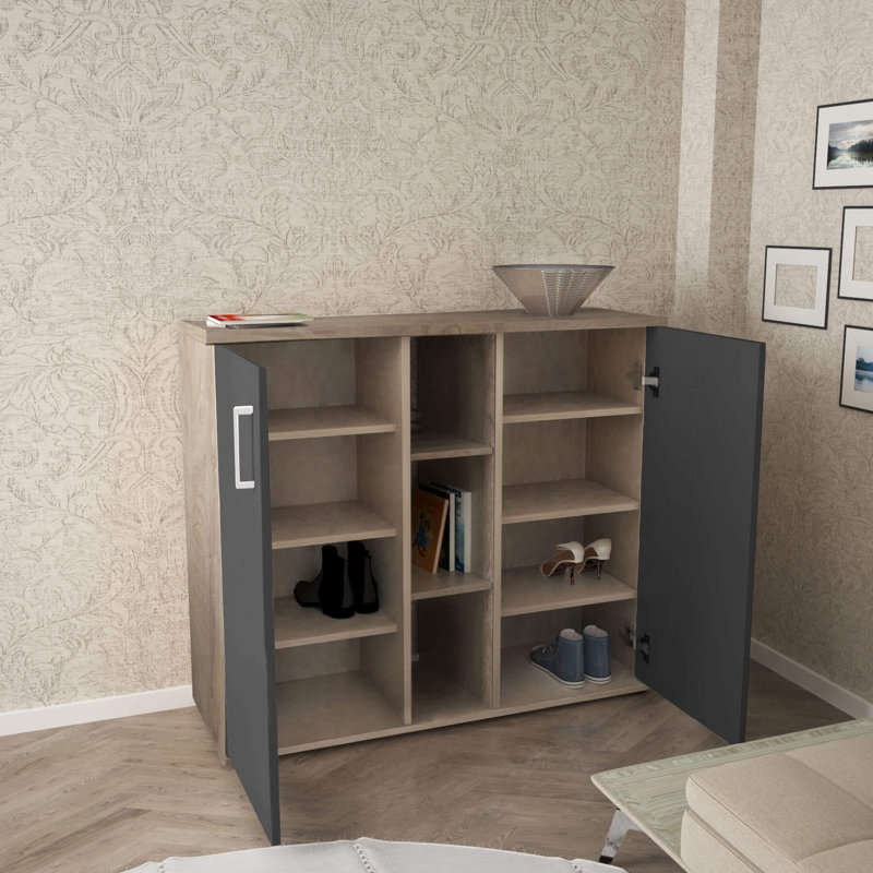 Kieasha 101.5cm Sideboard, Anthracite/Brown