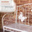 Banc de jardin en acier inoxydable à dossier papillon