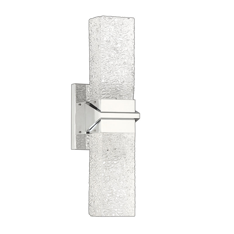 Éclairage de salle de bain à intensité variable à 2 lumières DEL Galette, Chrome