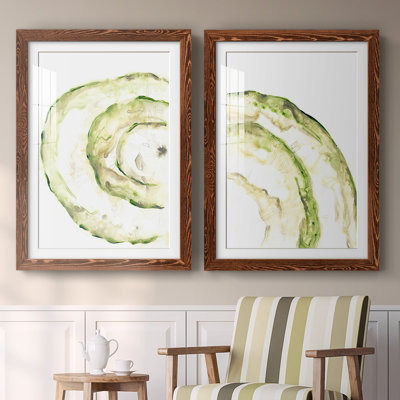 «Lichen Halo V», ensemble de 2 reproductions d'art sur toile encadrées