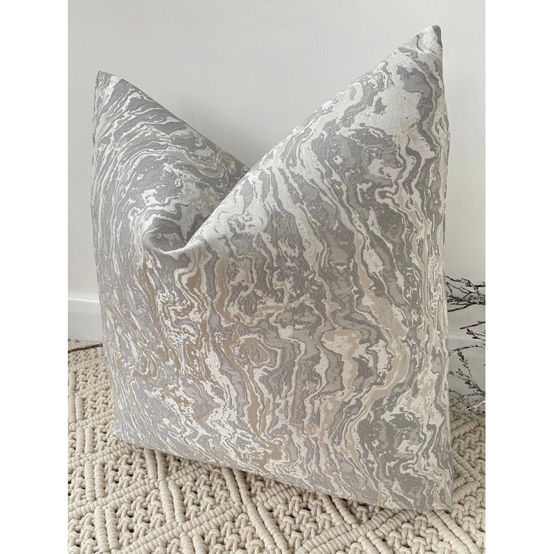 Abstract Silver Square Cushion Cover