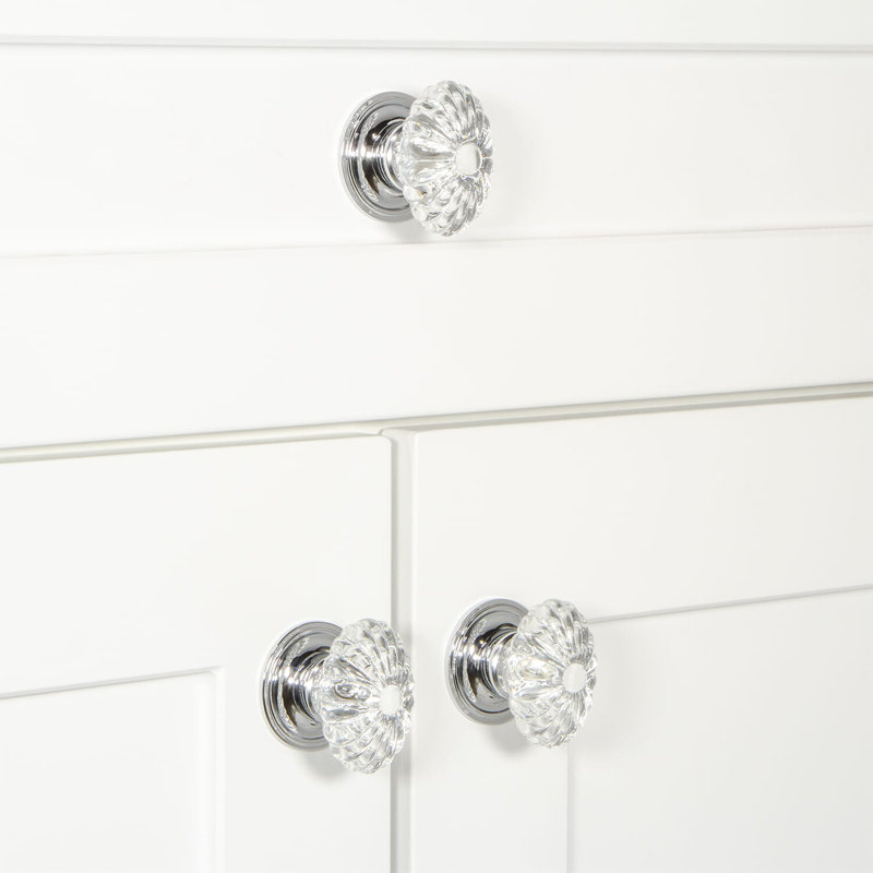Bouton d'armoire bourgogne, Chrome brillant