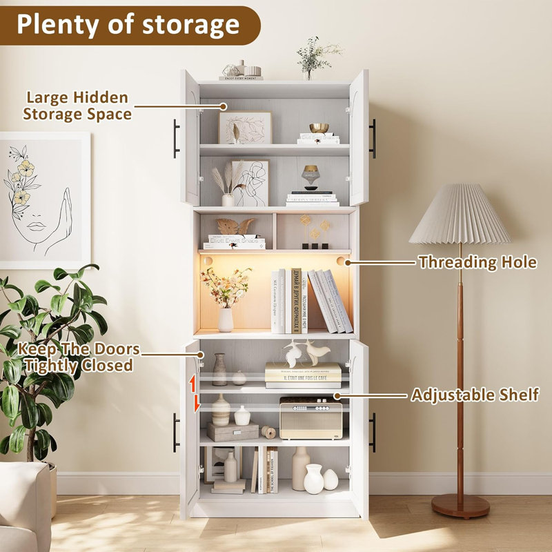 Armoire de rangement de 71 po de hauteur pour garde-manger