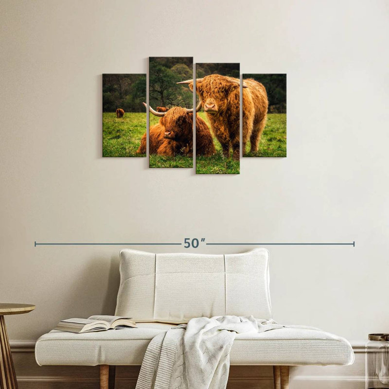 Brampt Highland Cow Friends, 22" H x 36" W