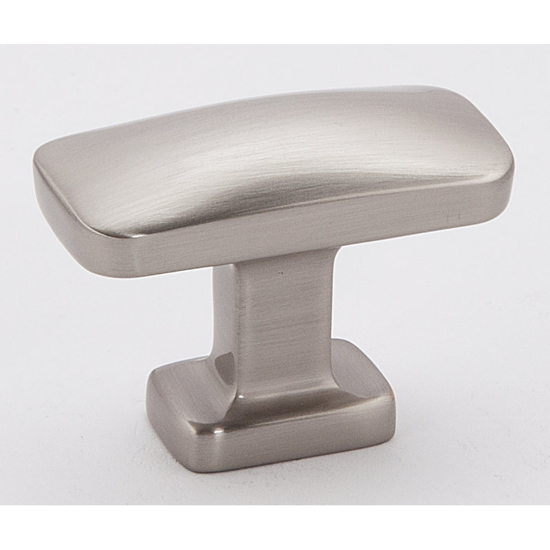 Poignée rectangulaire Cloud, H 1,5 po x l 0,63 po x P 1,125 po, Nickel satiné