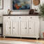 Buffet de style champêtre de 55 po de large avec comptoir en bois massif-847486385