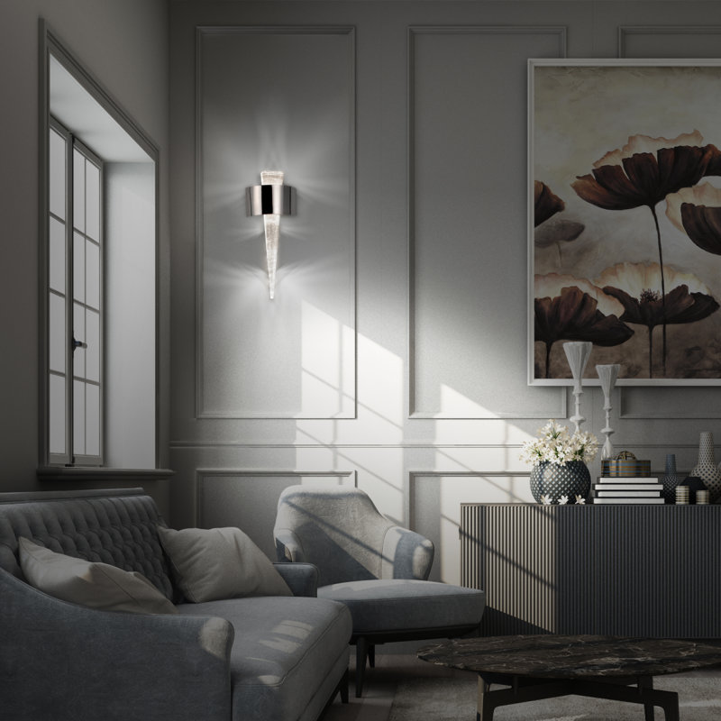 Palladian 1 - Light LED Bath Sconce, Polished Nickel