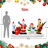 Weather Resistant Staked Christmas Santa Claus and Reindeer Inflatable Outdoor Decoration