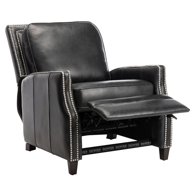 Couture Leather Recliner, Black