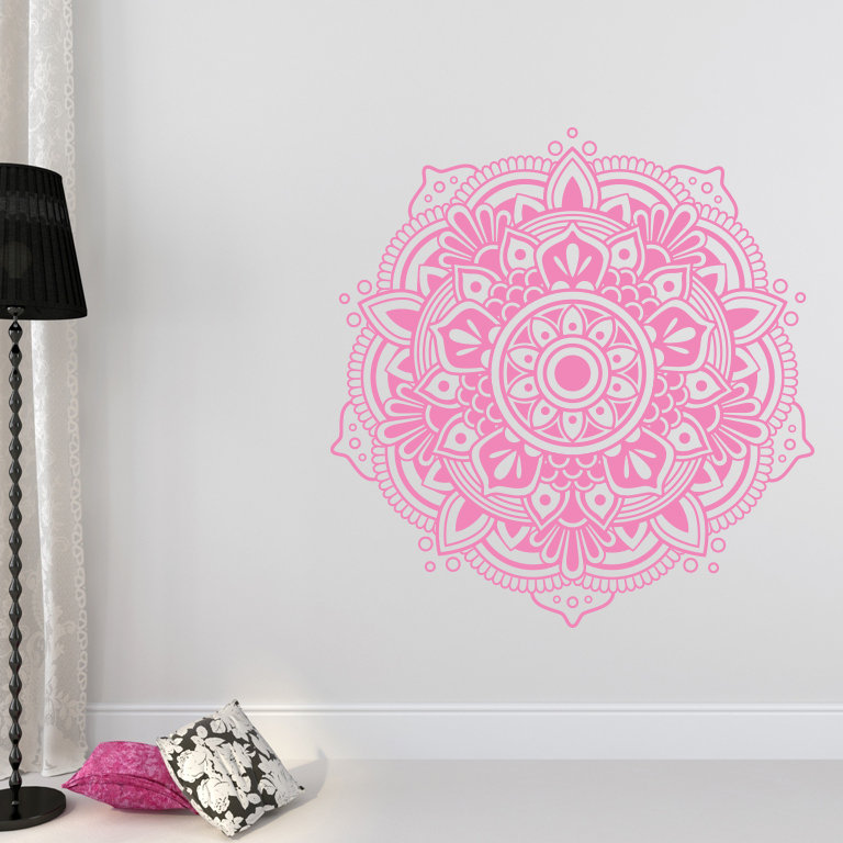 Décalcomanie murale bohémien Buller, Rose tendre