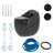 1-Piece 1.28 GPF Single Flush Egg Shape Toilet in Glossy Black-122554714
