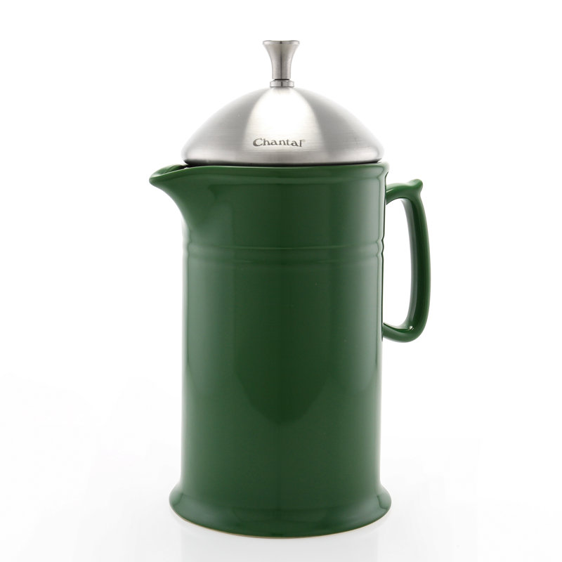 Chantal 4-Cup French Press Coffee Maker, Forest Green