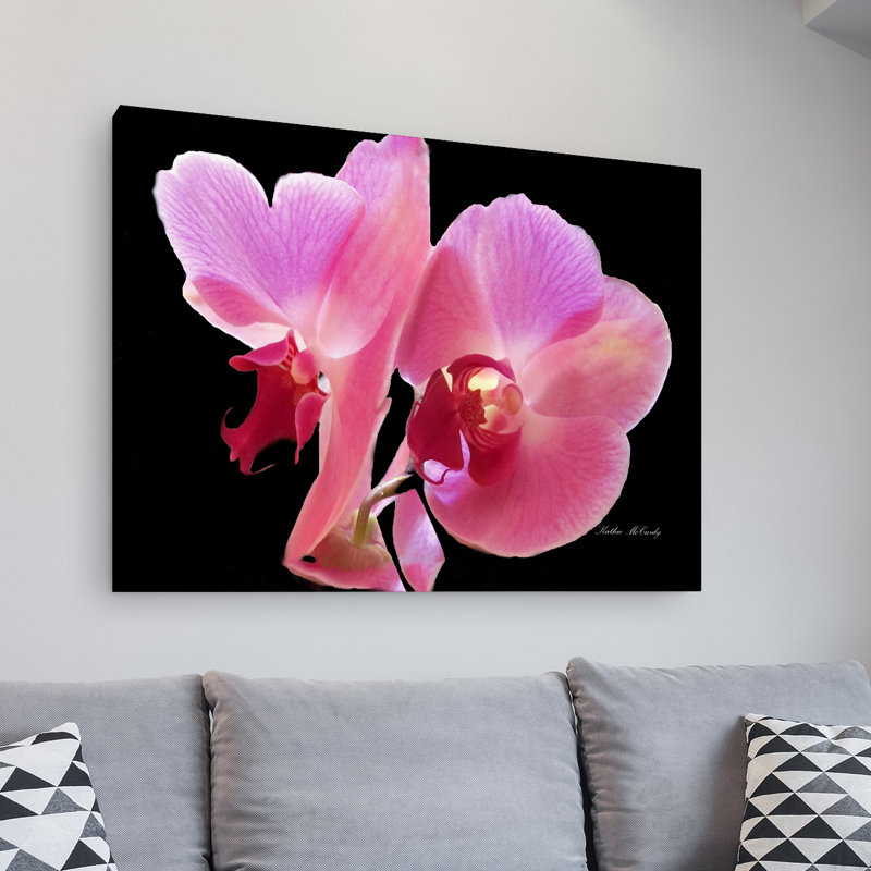 « orchidée » par kathie mccurdy,, reproduction de photo sur toile, H 24 po x l 47 po x P 2 po