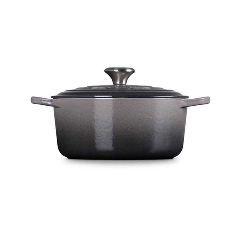 Le Creuset Signature Enameled Cast Iron Round Dutch Oven with Lid, Oyster, 4.5 quarts