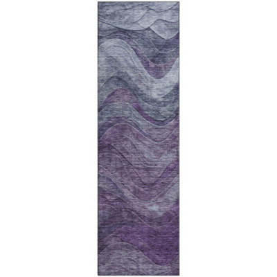 Premium Machine Washable Milardo AMF1700 Swirls Rug