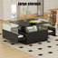Pedestal Coffee Table with Storage-598111511