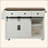 53.7" Farmhouse Kitchen Island With Power Outlet, 2 Sliding Barn Door Kitchen Storage Island With Drop Leaf, Spice Rack Rolling Kitchen Cart On Wheels, For Home, Kitchen And Dining Room-478070160