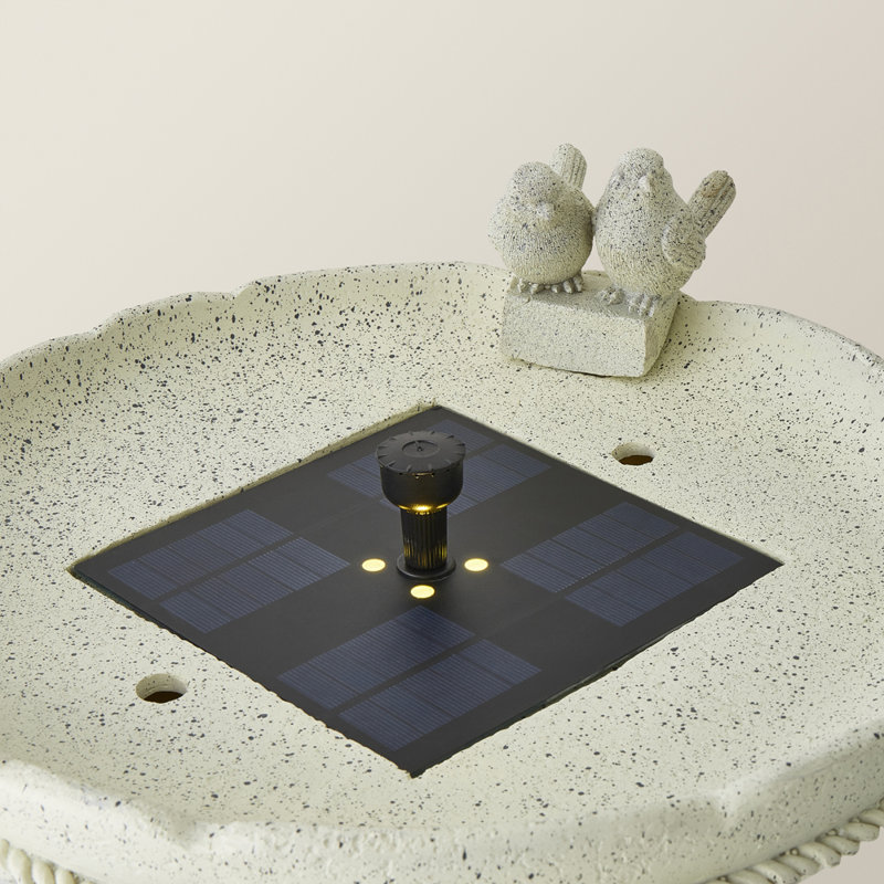 Birdbath Fountain with Lights