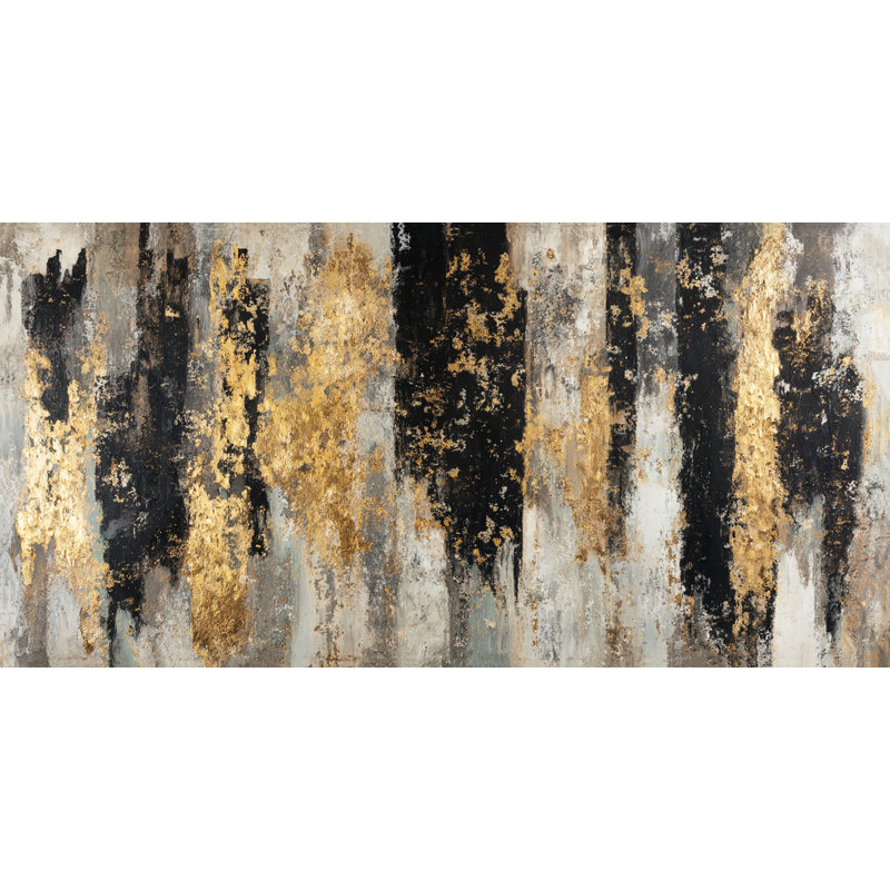 Art urbain sur toile abstraite urbaine, 27.5"H x 55"W x 1.5"D