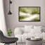 «Modern Modern Green Landscape with Flowing Line Accents», art mural encadré-716957470-716957468