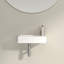 Lavabo de salle de bain mural mural en céramique blanche avec trou pour robinet L 17 po x l 8 po