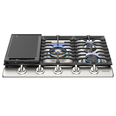 GASLAND Chef Collection 30 in. 5 Burners Stainless Steel Gas Cooktop (griddle Included)