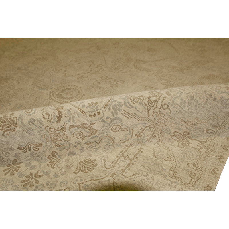 Tapis beige noué à la main de haute qualité
