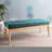 Contemporary Seat In Teal Fabric And Natural Birch Wood Frame Style With Sumptuous Upholstery Base