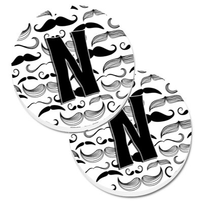Sous-verre voiture moustache initial