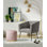 Fauteuil d'appoint moderne en velours en forme de U Adore Decor Abacus, avec piètement en bois, idéal pour le salon ou comme chaise de coiffeuse.