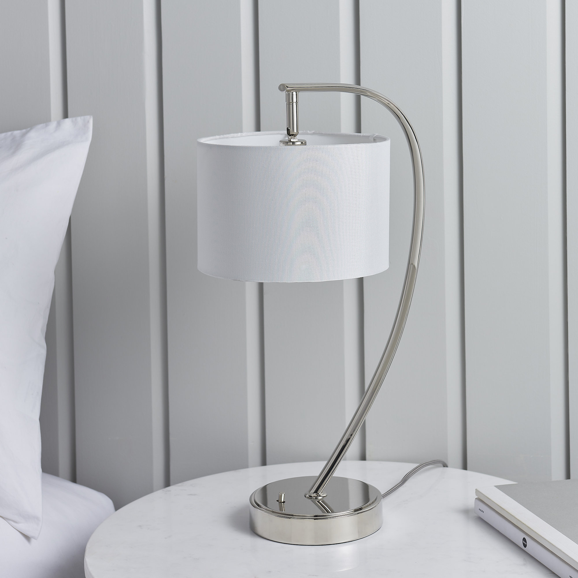 Zipcode Design Tara 45Cm Nickel Arched Table Lamp Reviews