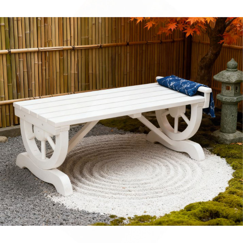Banc de véranda extérieur pour jardin en cour arrière, banc de jardin en bois pour 2 personnes, mobilier de patio de style rustique