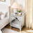 21.5 Inch X15.8 Inchx26.8 Inchsilver Mirror Three Drawer Cabinet,Multi Functional Storage Cabinet