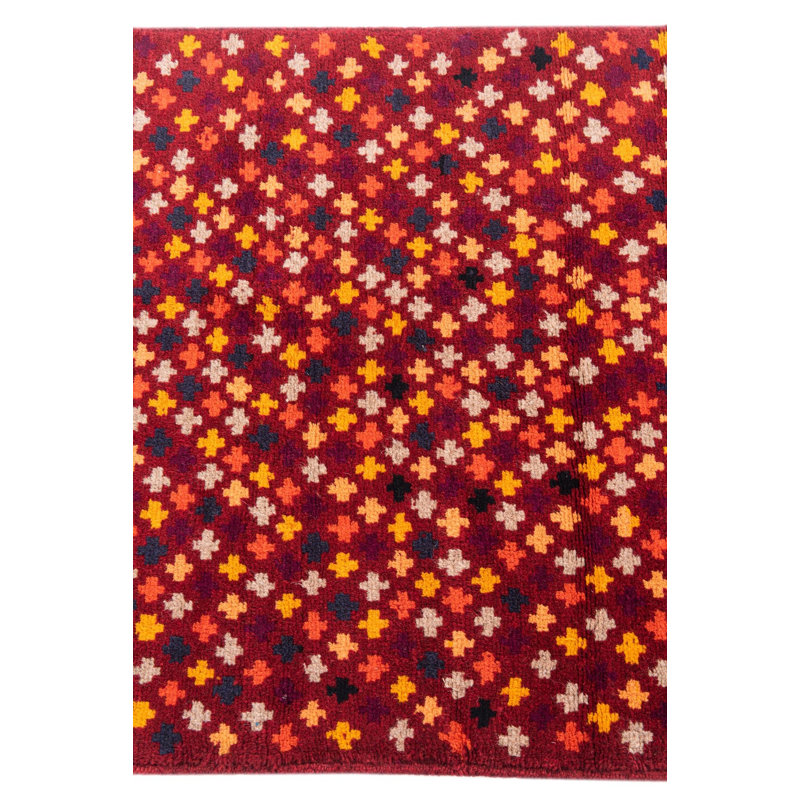 Tapis de couloir rouge Neela