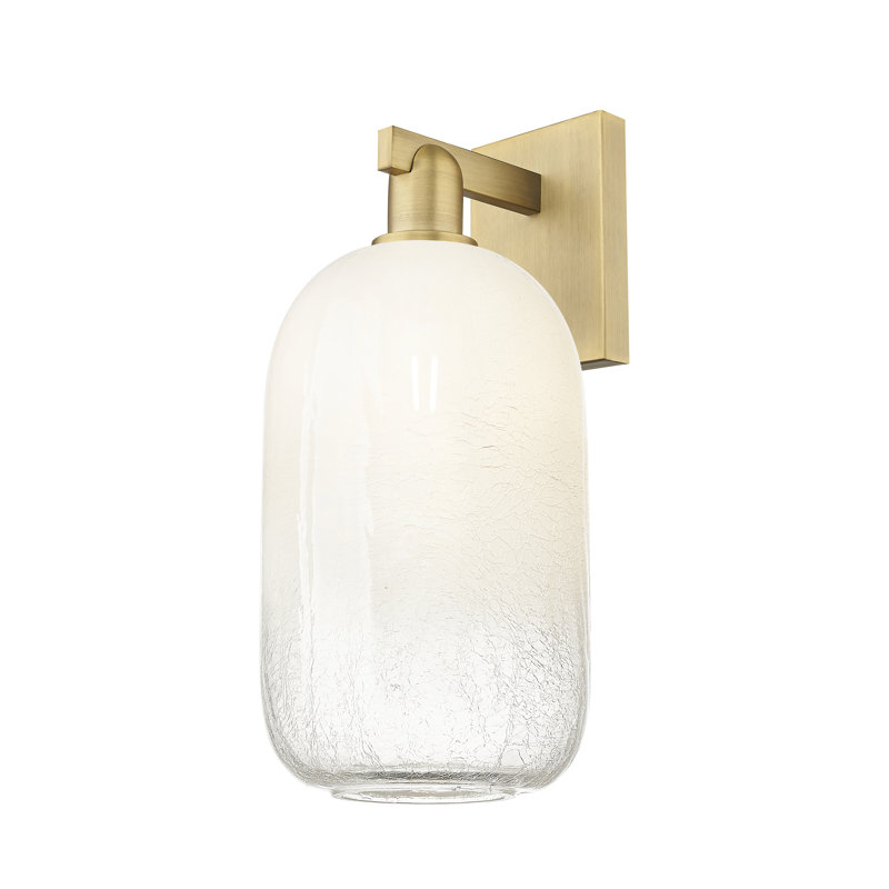 Maestas - 1 Light Wall Mount Sconce, Brushed Brass, Opal