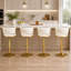 Swivel Upholstered Counter Stool with Metal Frame-955623302